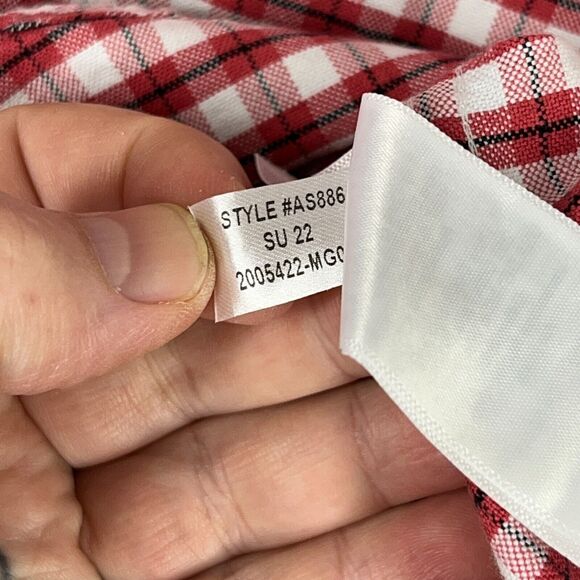 J.Crew Shirt Mens XXL Red Plaid Classic Fit Flex Oxford Business Casual Camping - Picture 5 of 8